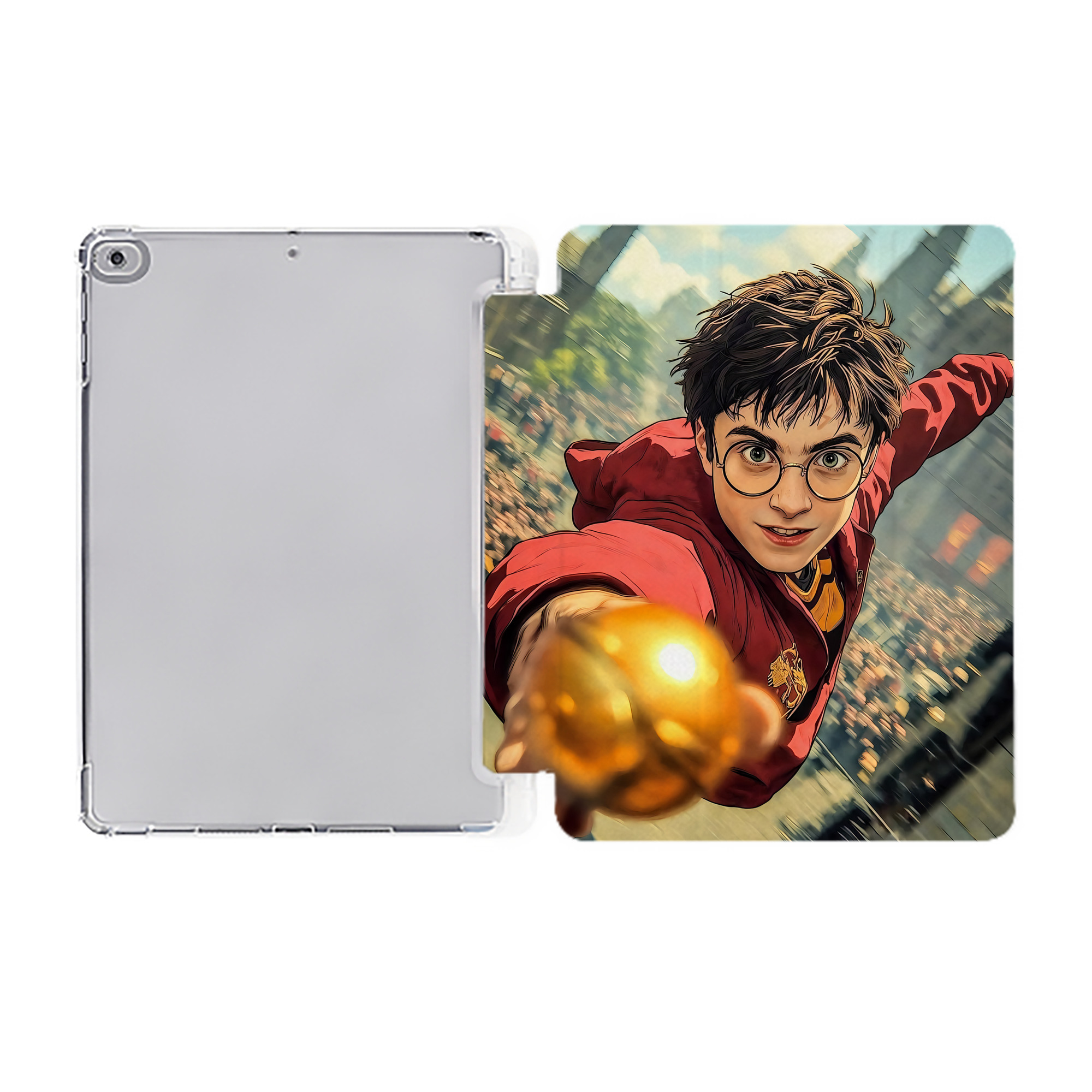 （画像用） Harry Potter ハリー・ポッターシリーズ IPad ケース ペン収納付き 三つ折りスタンド PUレザー×シリコン 対応機種9.5/10.5/10.9インチ